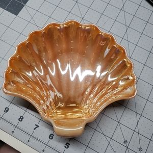 Marigold carnival shell shaped dish